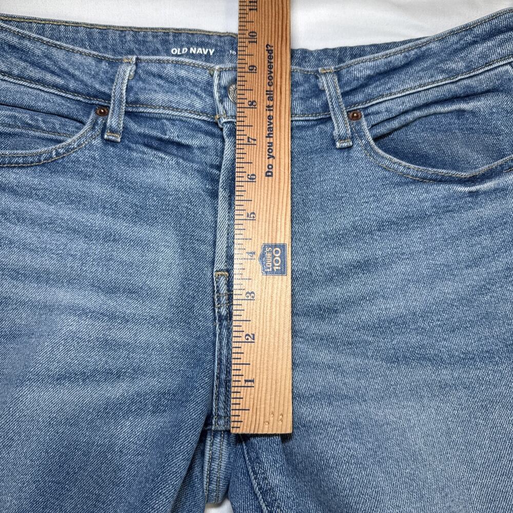 Old Navy Mid Rise Womens 10 Wide Leg Stretch Zip Fly Retro Medium Blue Wash EUC - Picture 8 of 12